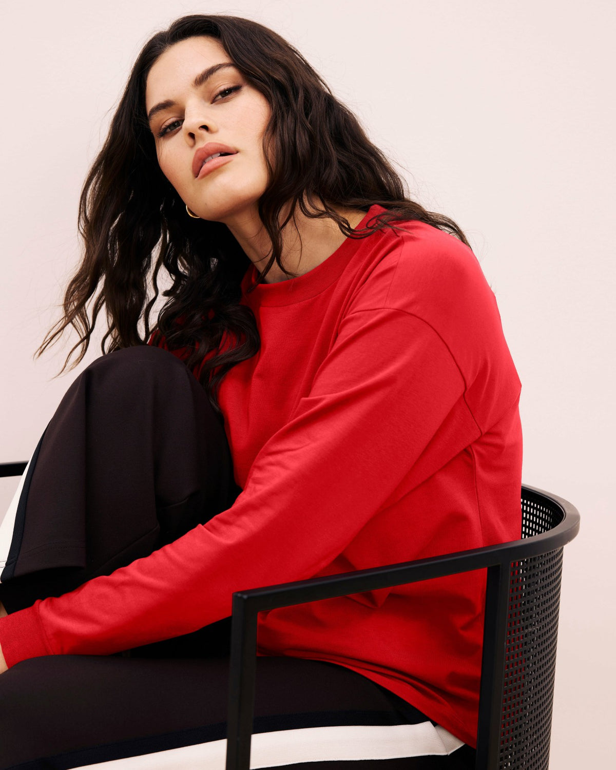 Long Sleeve Relaxed Tee - Ruby Red | Universal Standard