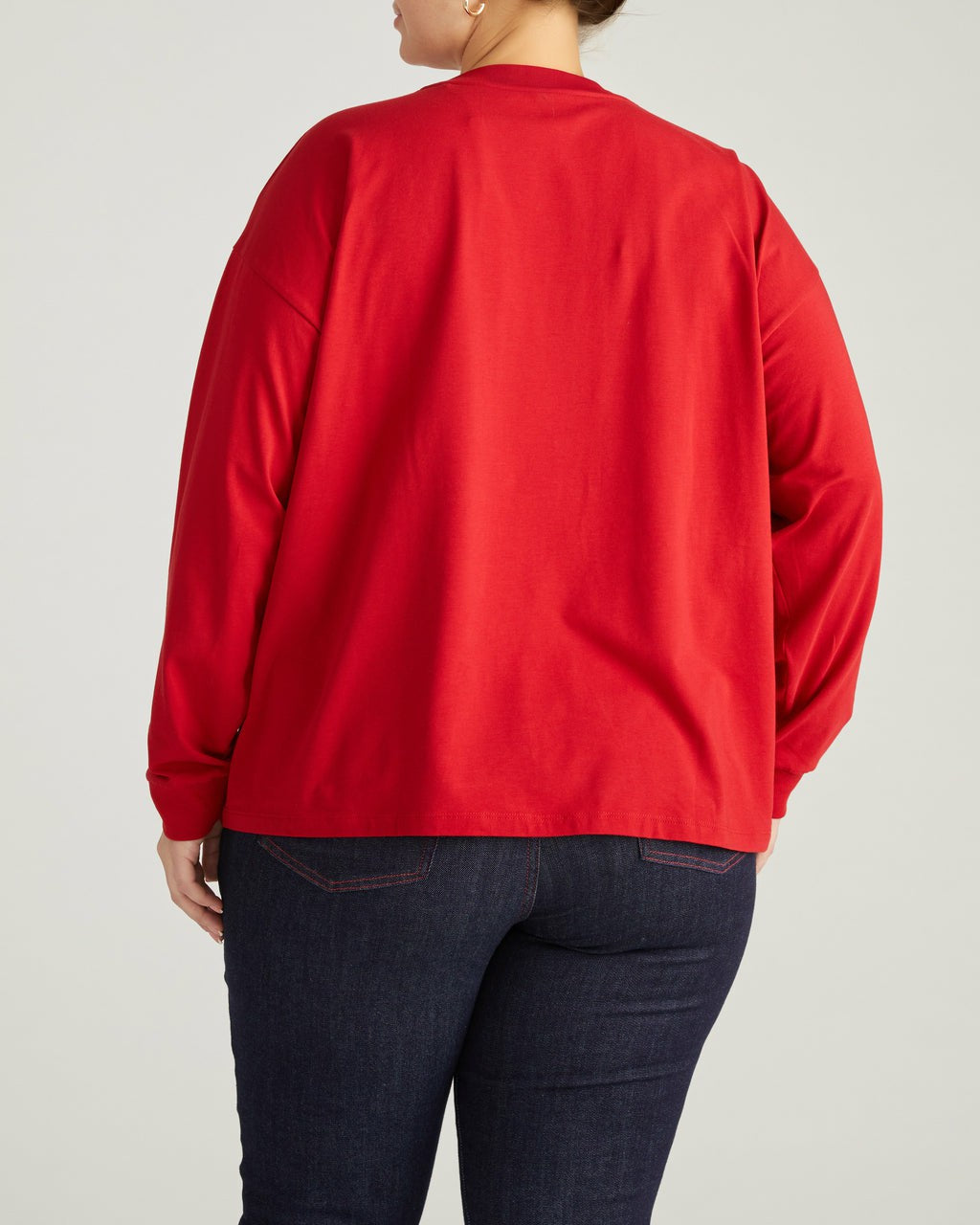 Long Sleeve Relaxed Tee - Ruby Red | Universal Standard