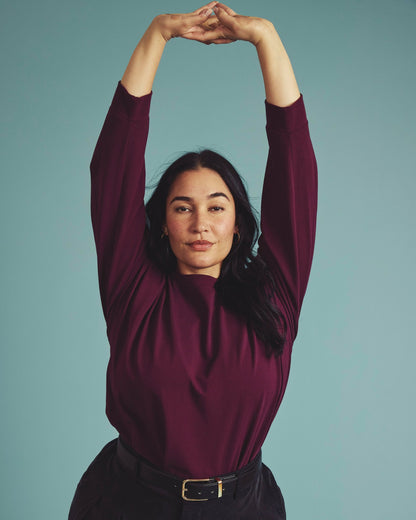 Long Sleeve Relaxed Tee - Acai | Universal Standard