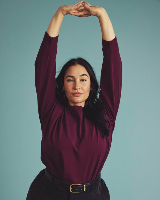 Long Sleeve Relaxed Tee - Acai | Universal Standard