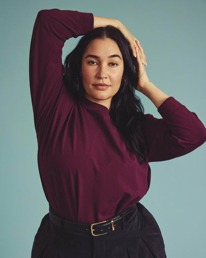 Long Sleeve Relaxed Tee - Acai | Universal Standard