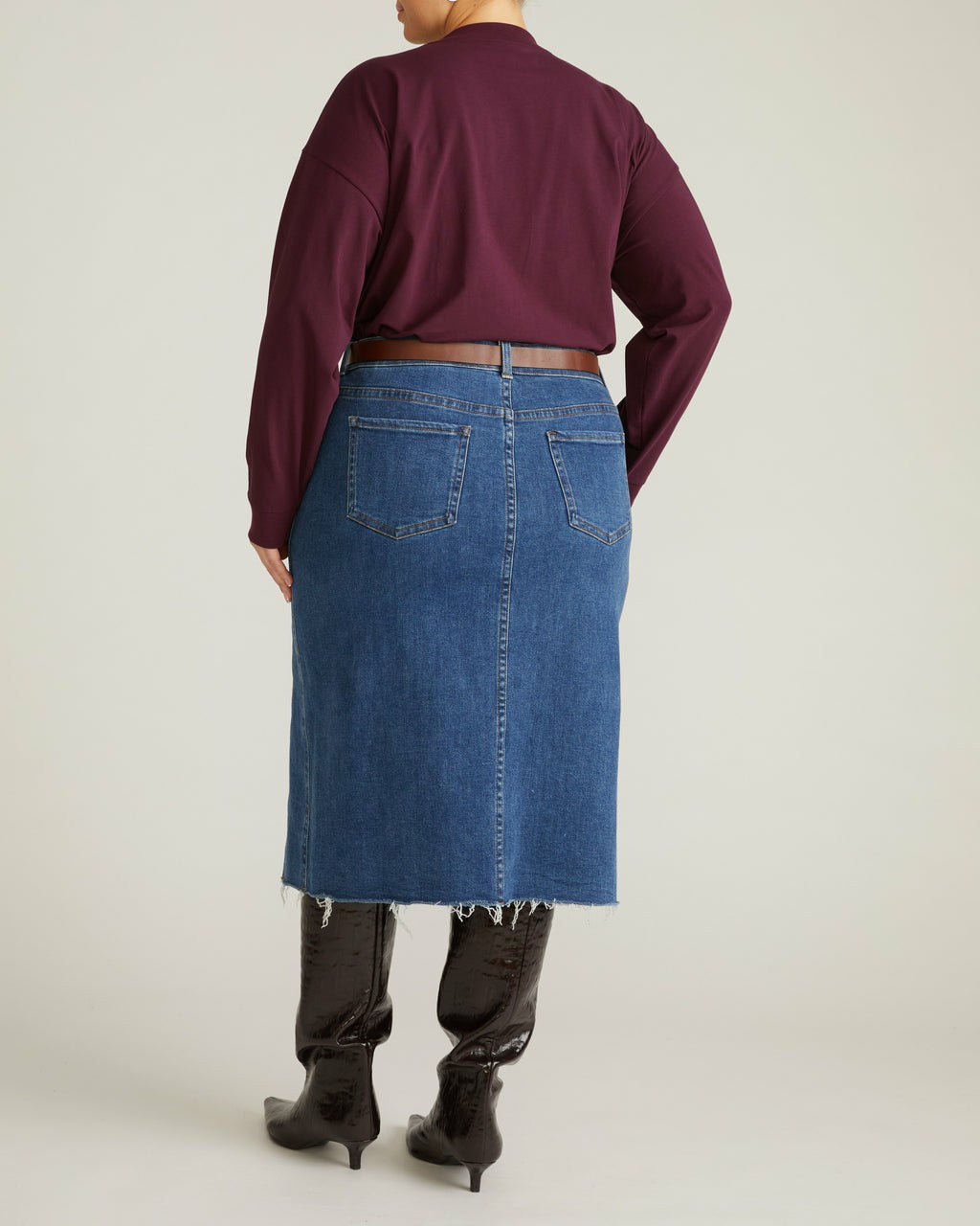 Long Sleeve Relaxed Tee - Acai | Universal Standard