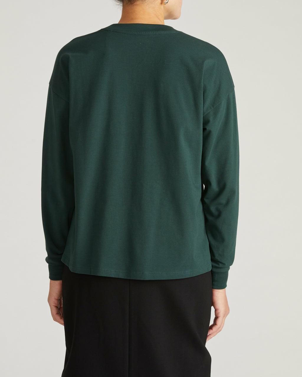 Long Sleeve Relaxed Tee - Forest Green | Universal Standard