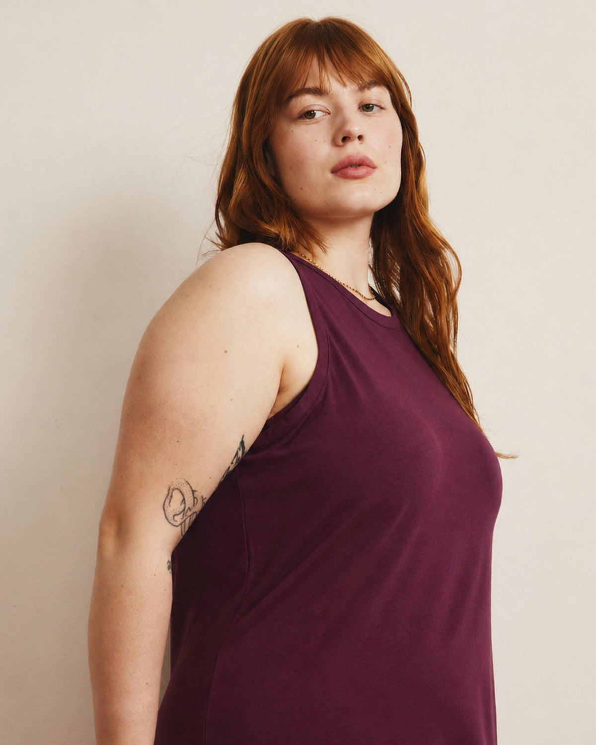 Cai High Neck Tank - Gamay | Universal Standard