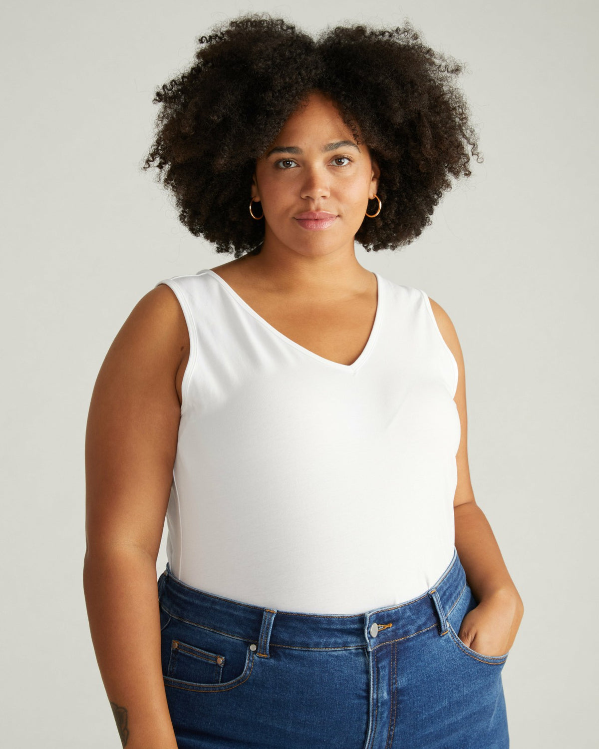Double V Tank - White | Universal Standard
