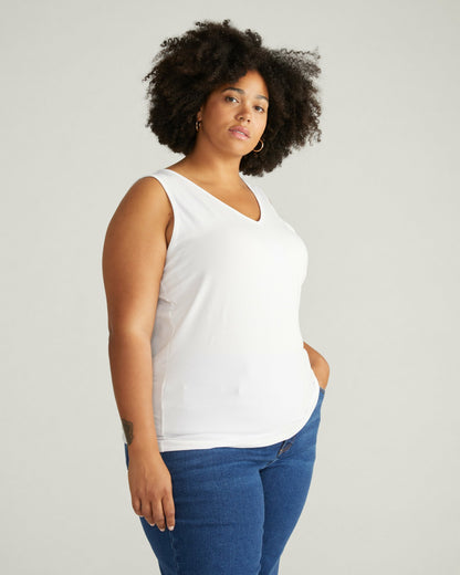 Double V Tank - White | Universal Standard