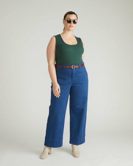 Daisy Ribbed Tank - Conifer | Universal Standard