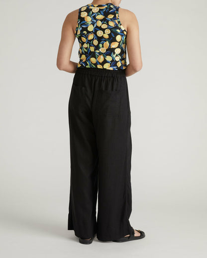 Cai High Neck Tank - Black Limoncello Print | Universal Standard