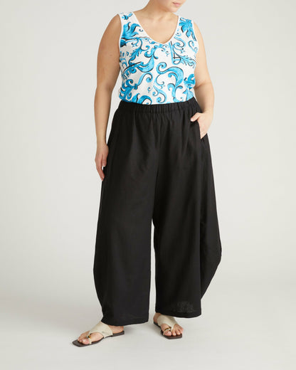 Double V Tank - Blue Majolica Print | Universal Standard