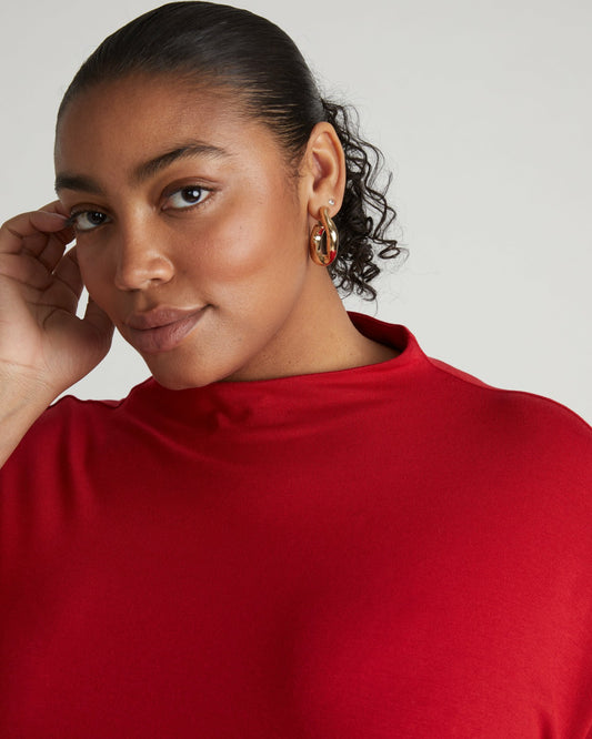 Petra Liquid Jersey Top - New York Red | Universal Standard