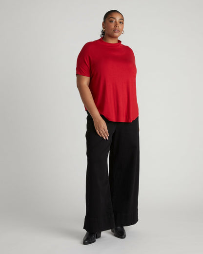 Petra Liquid Jersey Top - New York Red | Universal Standard