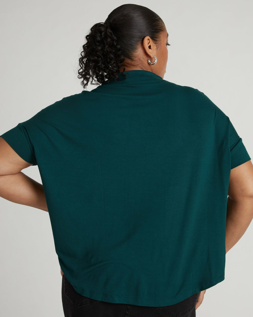 Petra Liquid Jersey Top - Forest Green | Universal Standard