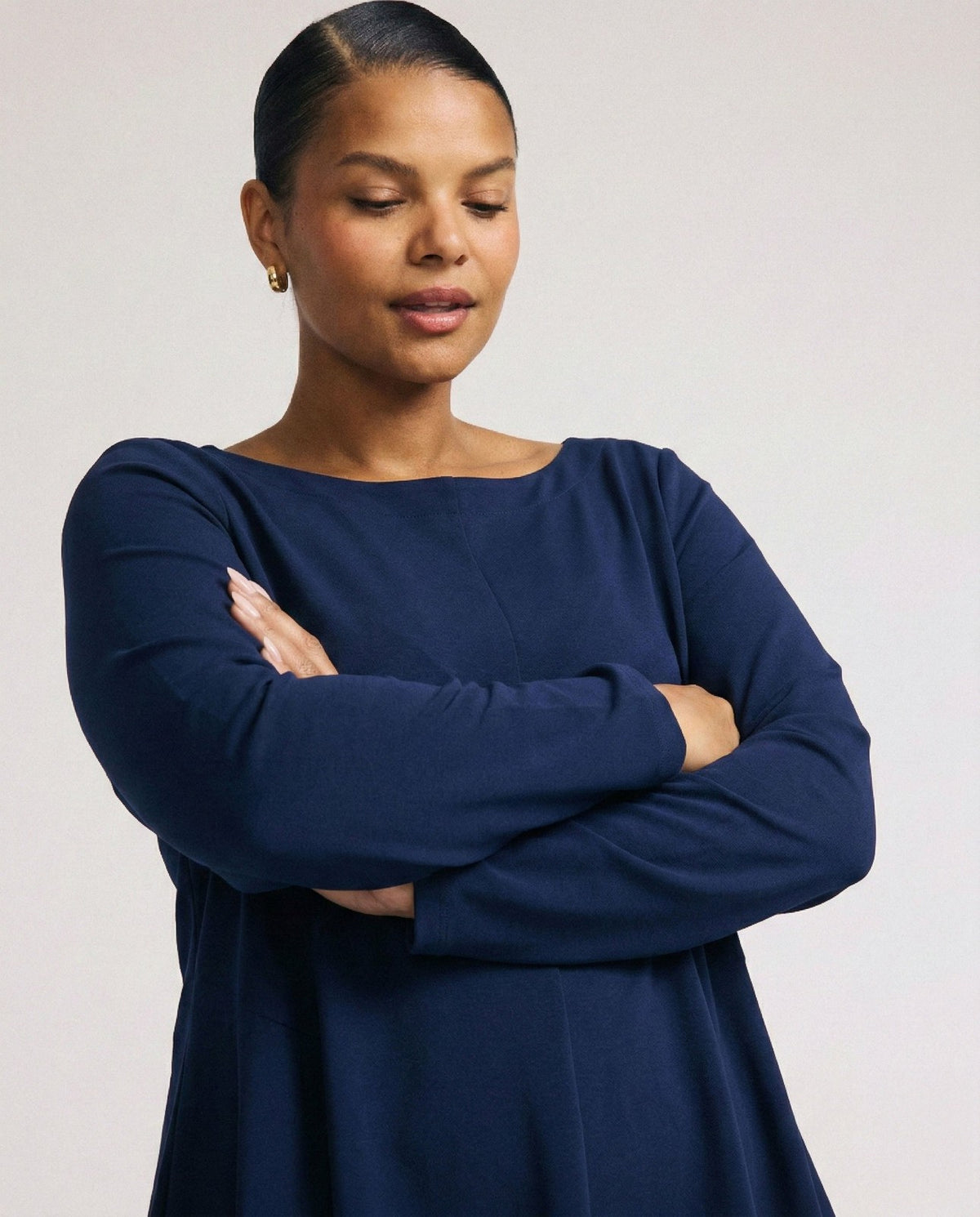 Cassandra Divine Jersey Top - Midnight | Universal Standard