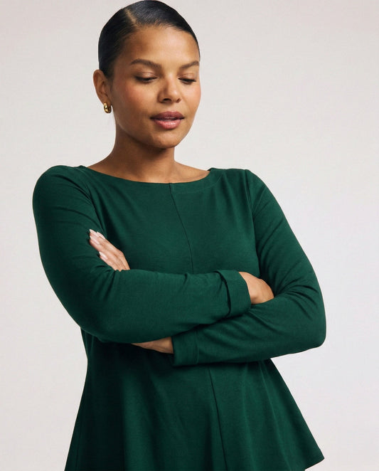 Cassandra Divine Jersey Top - Forest Green | Universal Standard