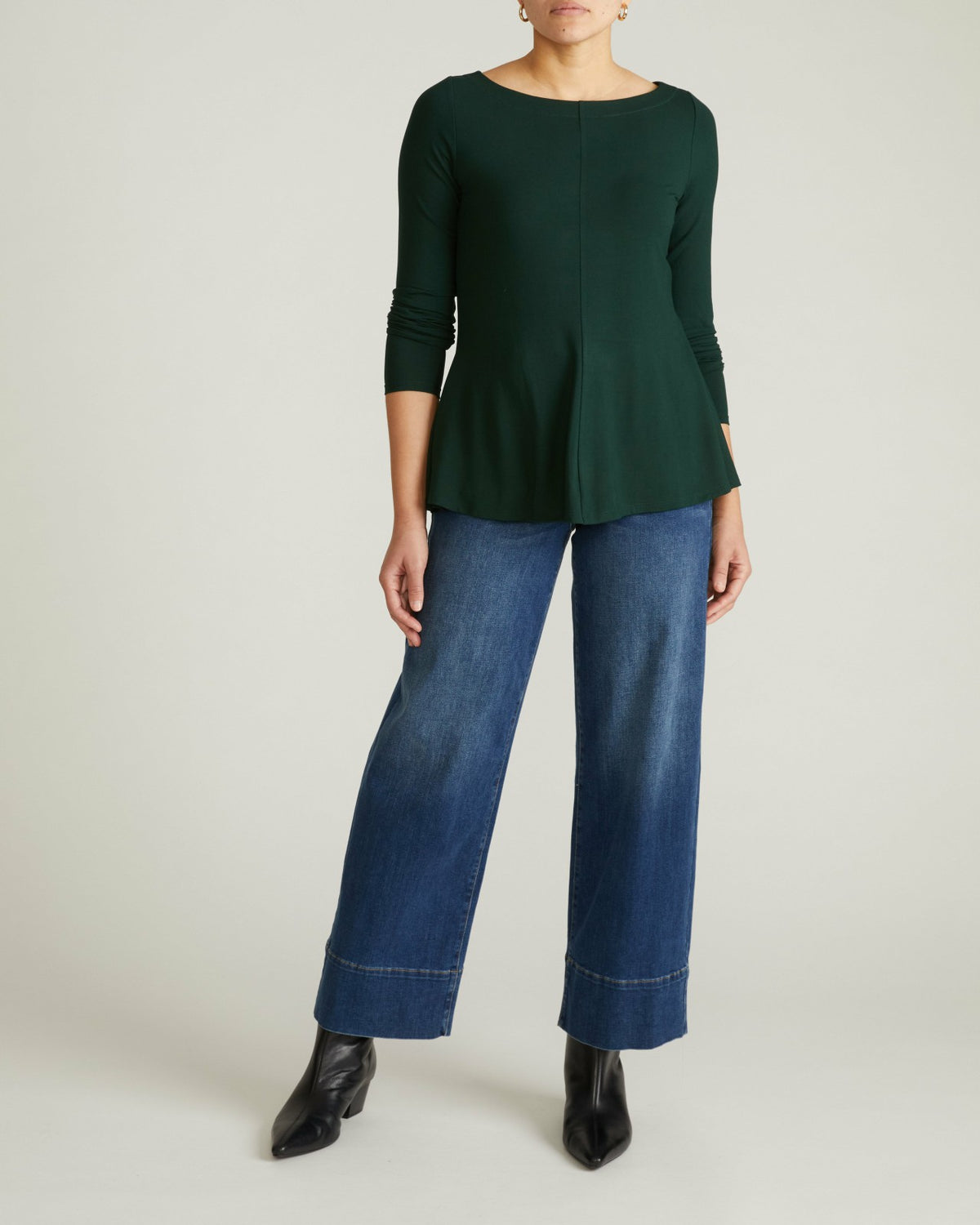 Cassandra Divine Jersey Top - Forest Green | Universal Standard