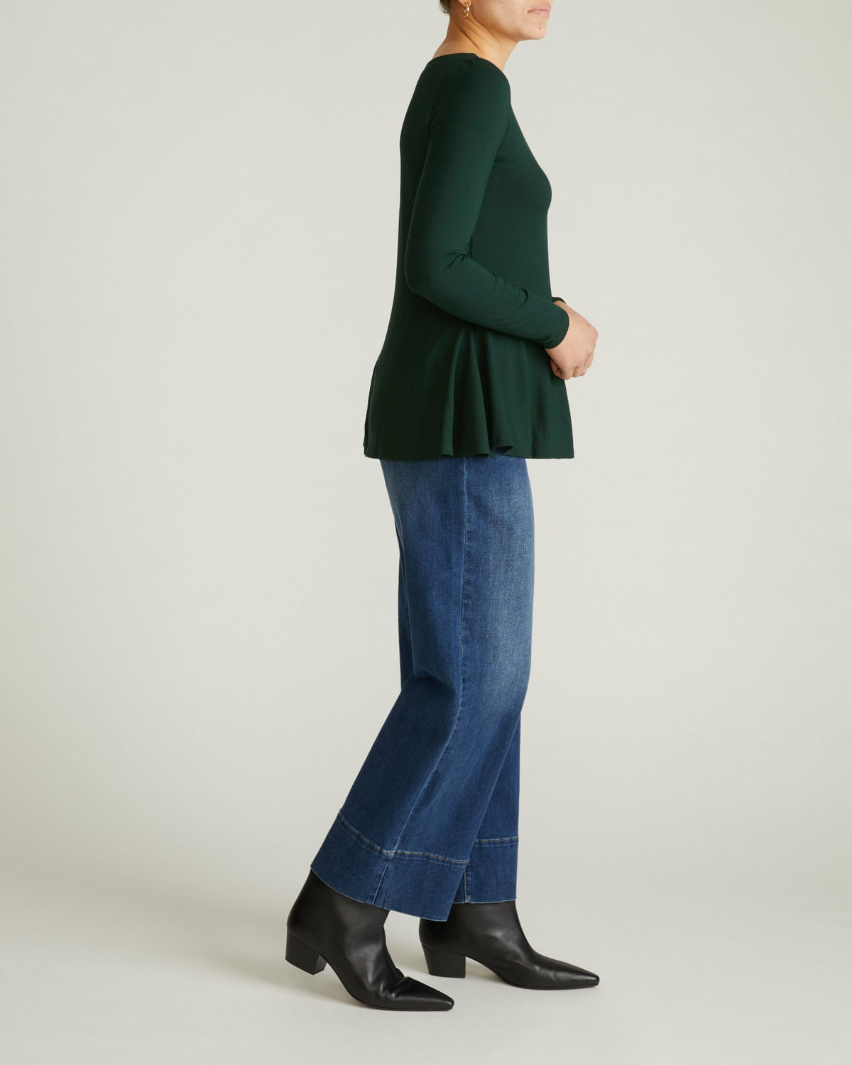 Cassandra Divine Jersey Top - Forest Green | Universal Standard
