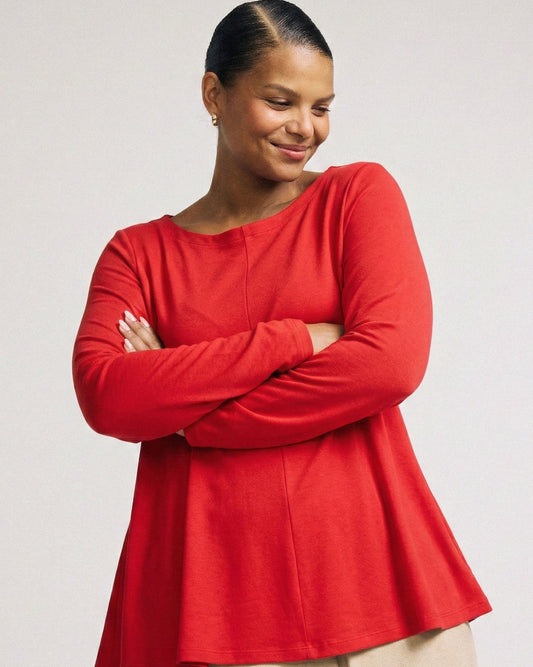 Cassandra Divine Jersey Top - Lipstick | Universal Standard