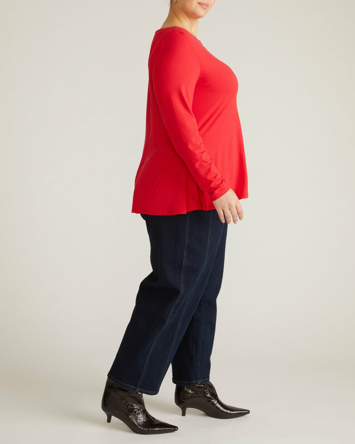 Cassandra Divine Jersey Top - Lipstick | Universal Standard