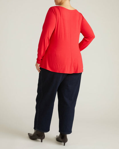 Cassandra Divine Jersey Top - Lipstick | Universal Standard