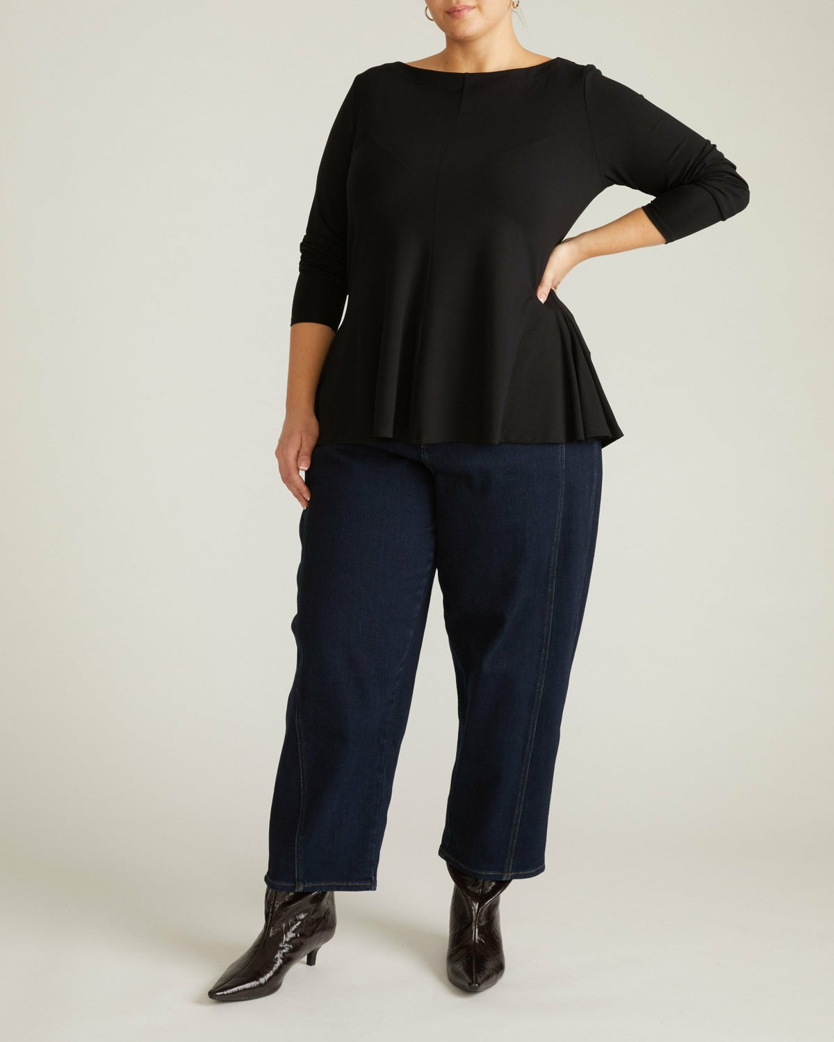 Cassandra Divine Jersey Top - Black | Universal Standard