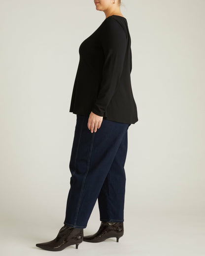 Cassandra Divine Jersey Top - Black | Universal Standard