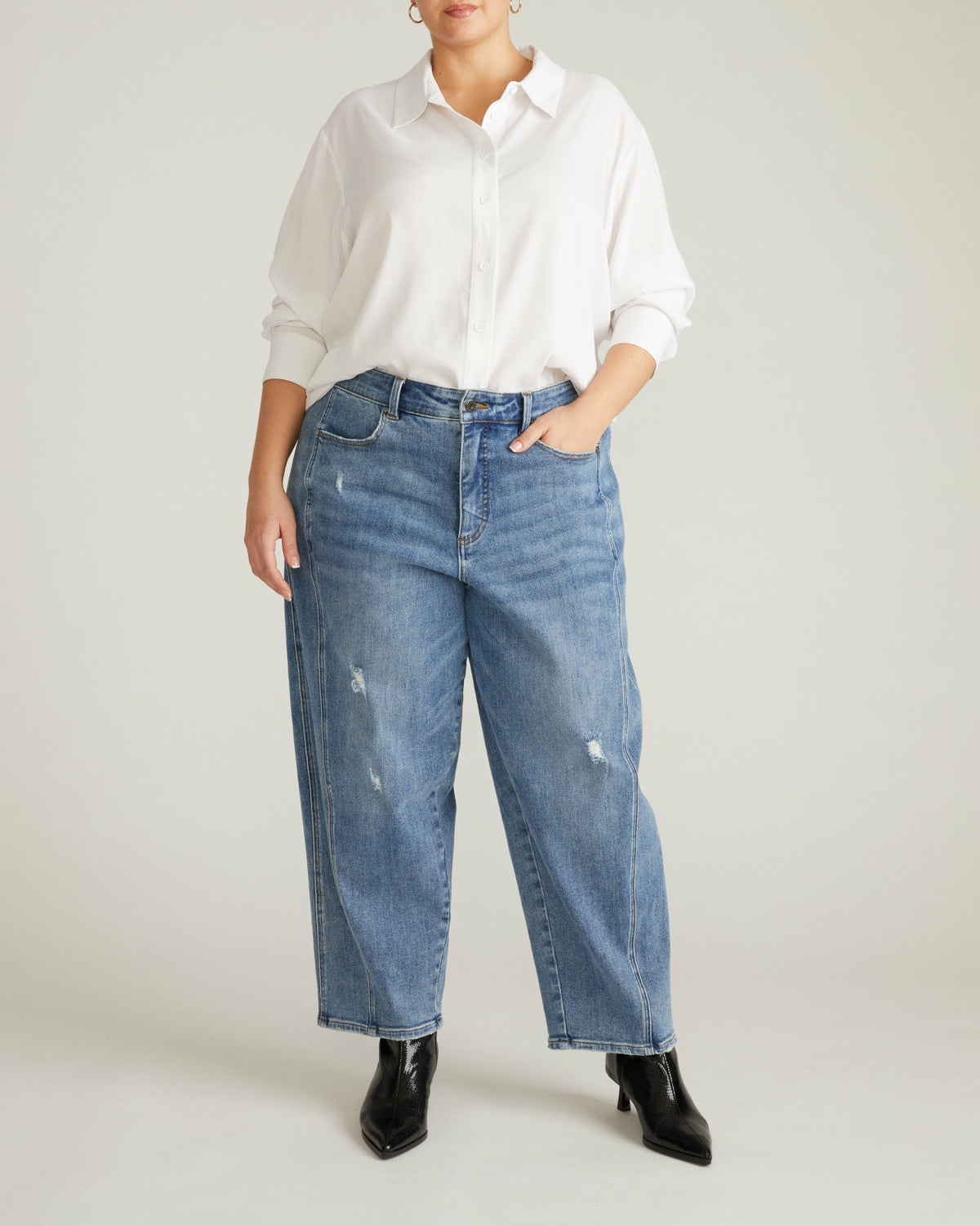 Cooling Stretch Cupro Artist Shirt - White | Universal Standard