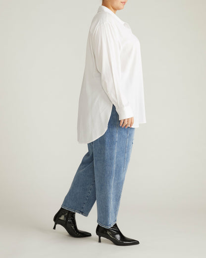 Cooling Stretch Cupro Artist Shirt - White | Universal Standard