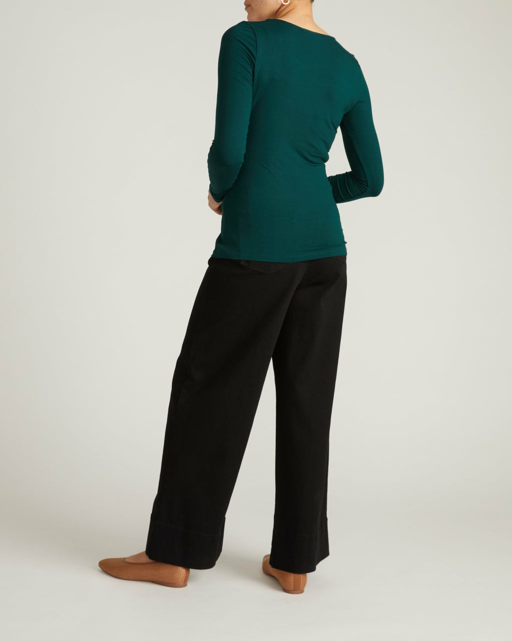 Agatha Liquid Jersey Top - Forest Green | Universal Standard