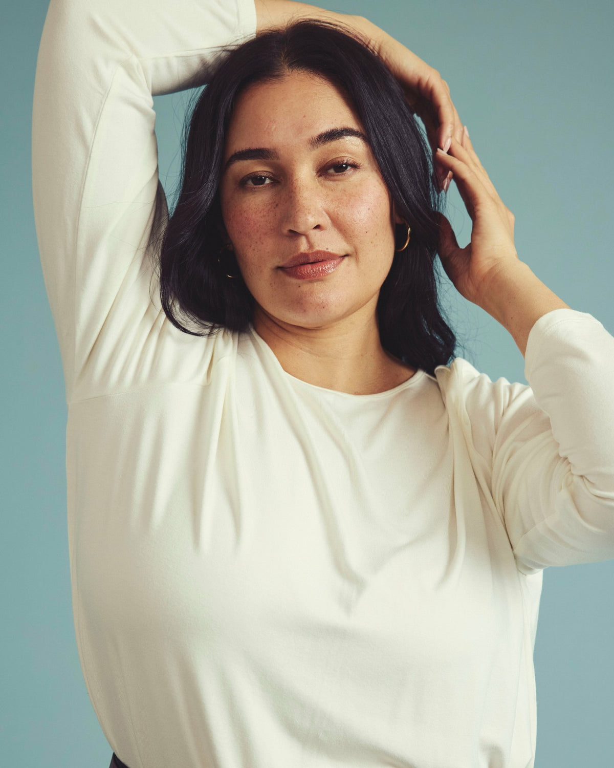 Joan Liquid Jersey Long Sleeve Top - White | Universal Standard