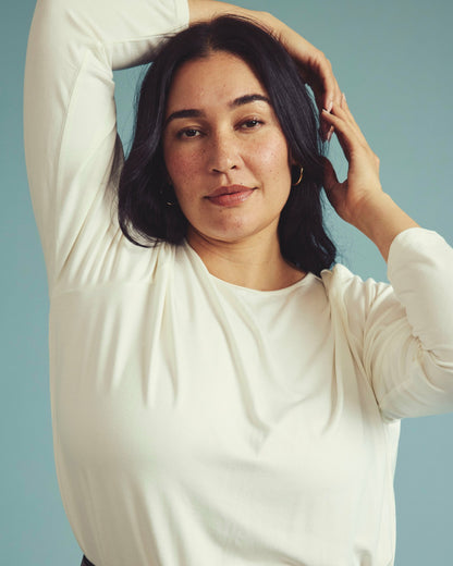 Joan Liquid Jersey Long Sleeve Top - White | Universal Standard