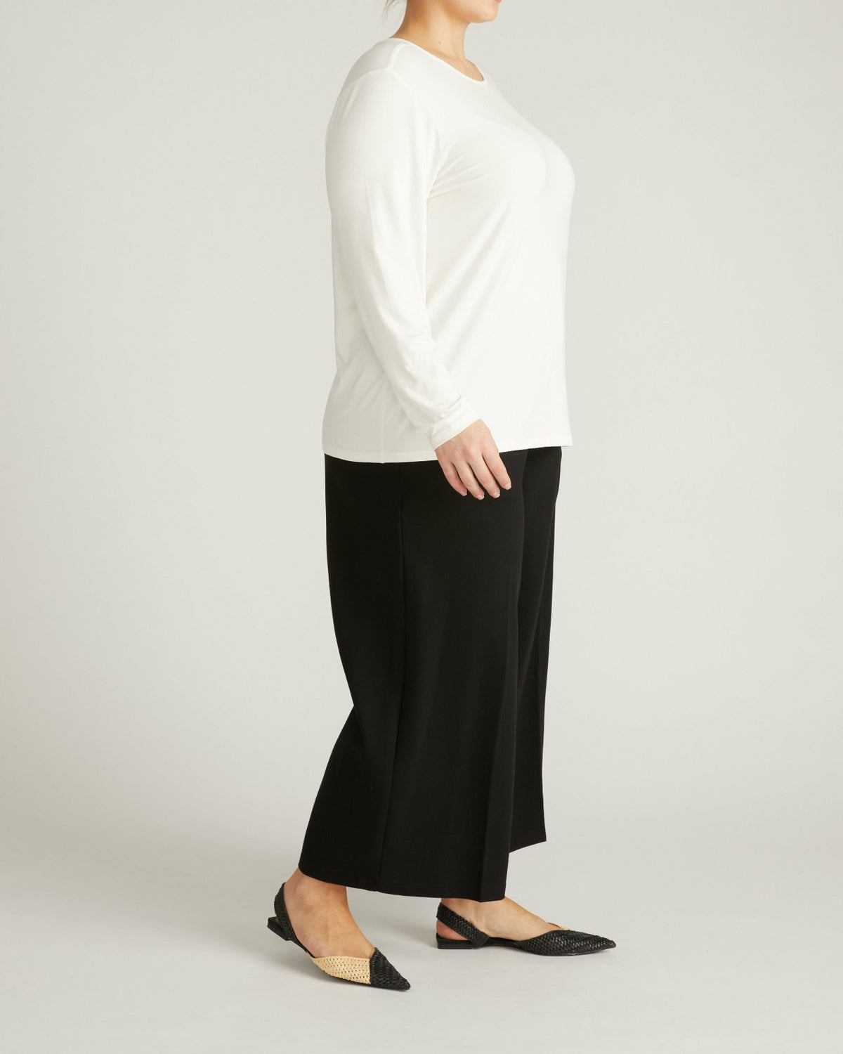 Joan Liquid Jersey Long Sleeve Top - White | Universal Standard