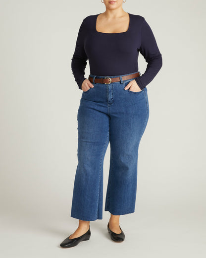 Agatha Liquid Jersey Top - Midnight | Universal Standard
