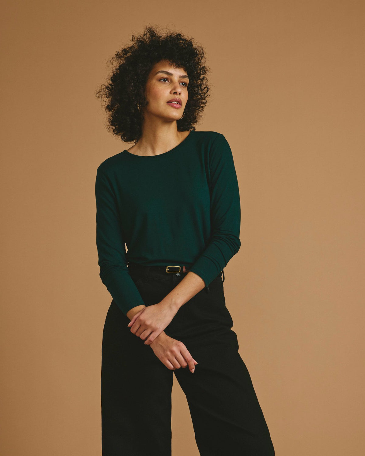 Joan Liquid Jersey Long Sleeve Top - Forest Green | Universal Standard