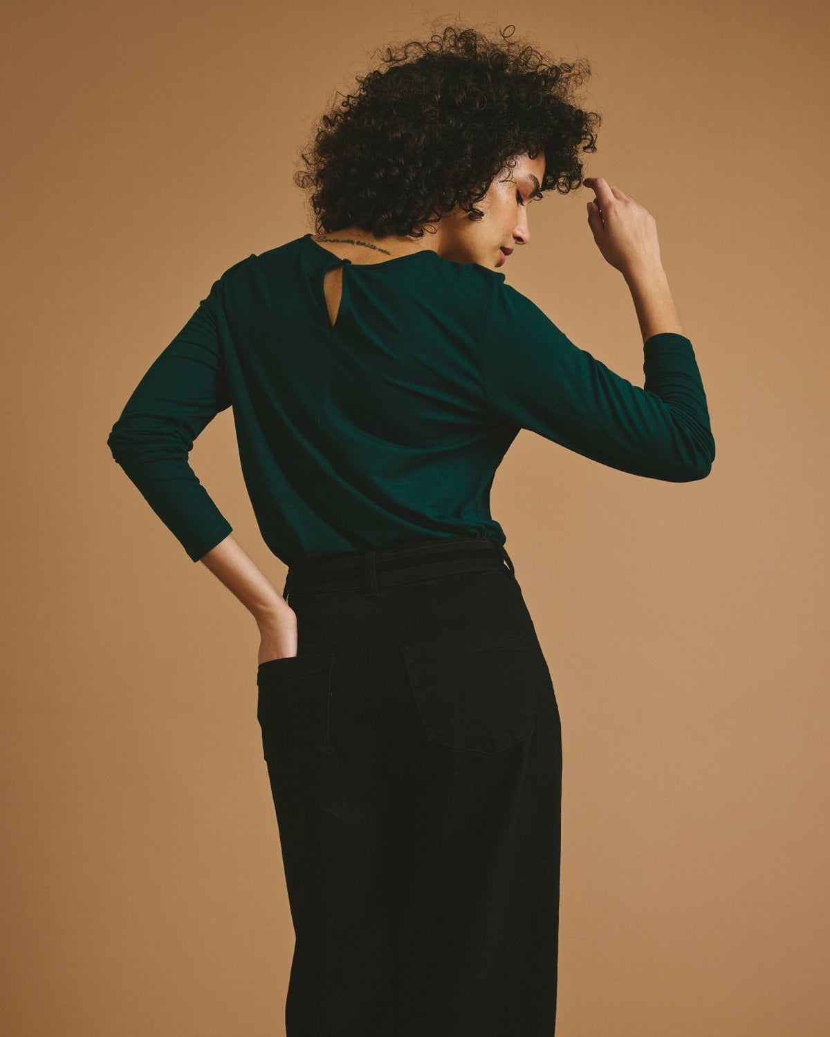 Joan Liquid Jersey Long Sleeve Top - Forest Green | Universal Standard