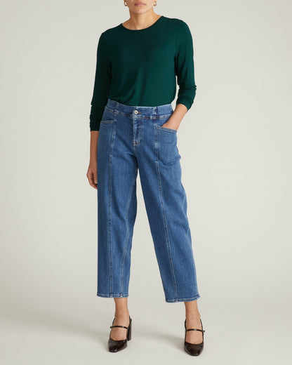 Joan Liquid Jersey Long Sleeve Top - Forest Green | Universal Standard