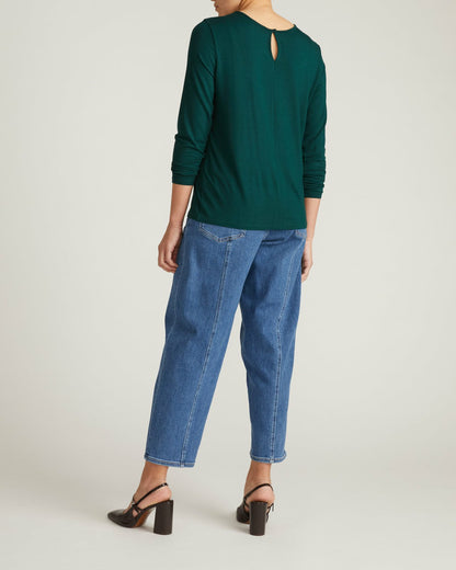 Joan Liquid Jersey Long Sleeve Top - Forest Green | Universal Standard