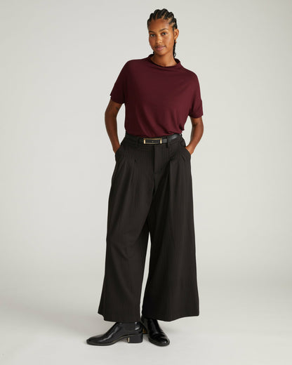 Petra Liquid Jersey Top - Black Cherry | Universal Standard