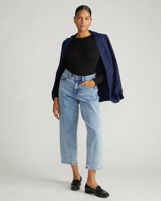 Joan Liquid Jersey Long Sleeve Top - Black | Universal Standard