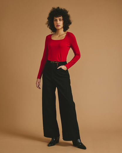 Agatha Liquid Jersey Top - New York Red | Universal Standard