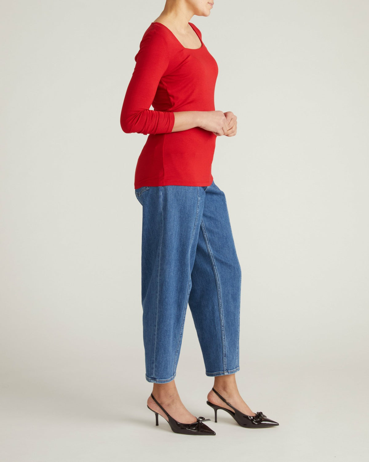 Agatha Liquid Jersey Top - New York Red | Universal Standard