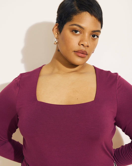 Agatha Liquid Jersey Top - Rothko Purple | Universal Standard