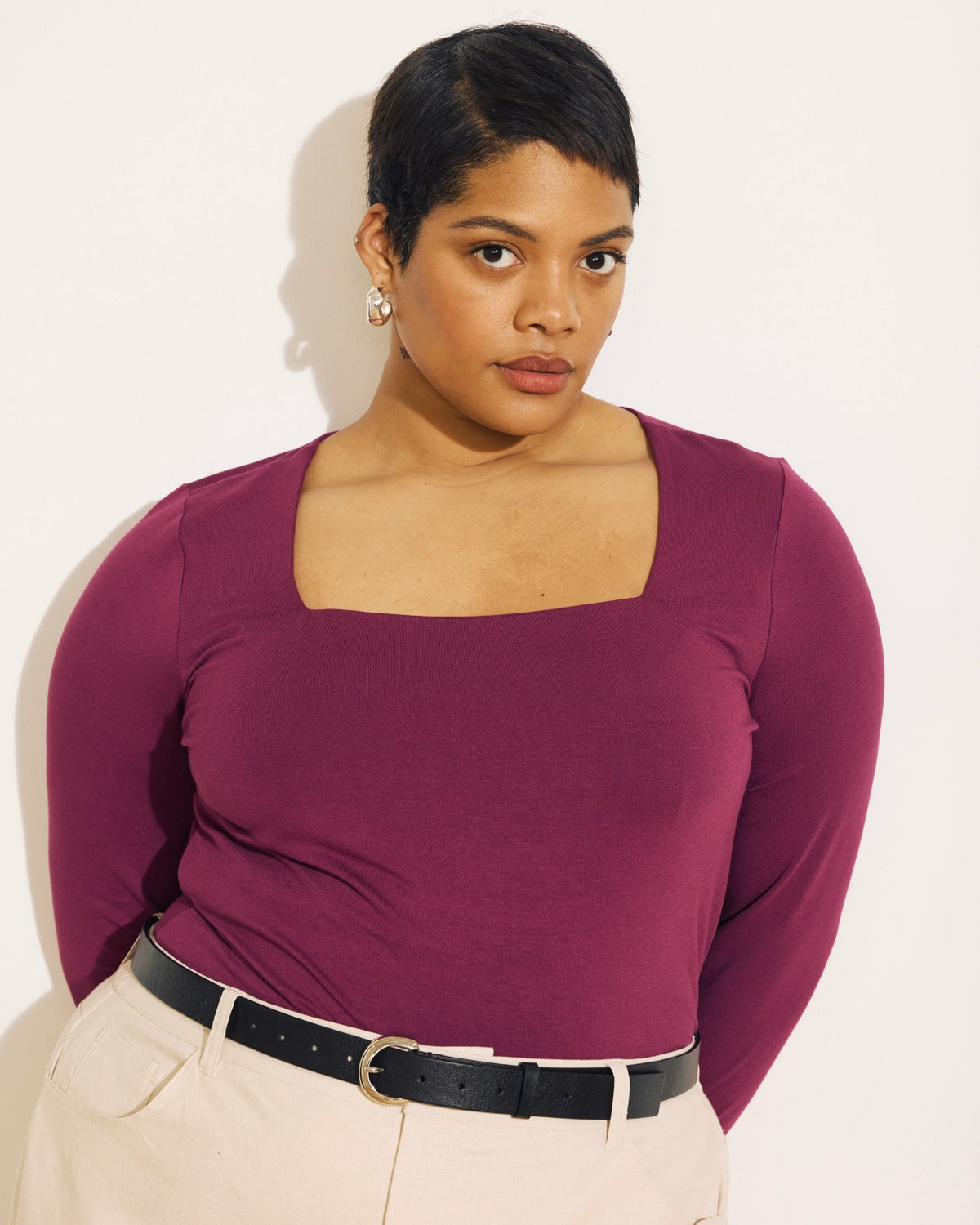 Agatha Liquid Jersey Top - Rothko Purple | Universal Standard