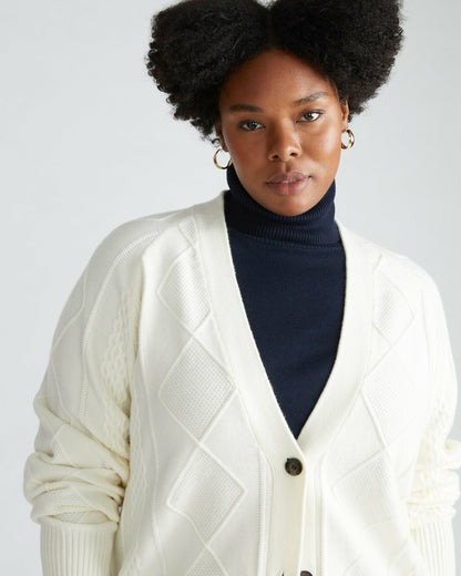 Cable Knit Cardigan - Cream | Universal Standard
