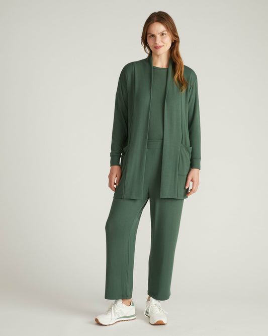 TravelKnit Minimalist Cardigan - Conifer | Universal Standard