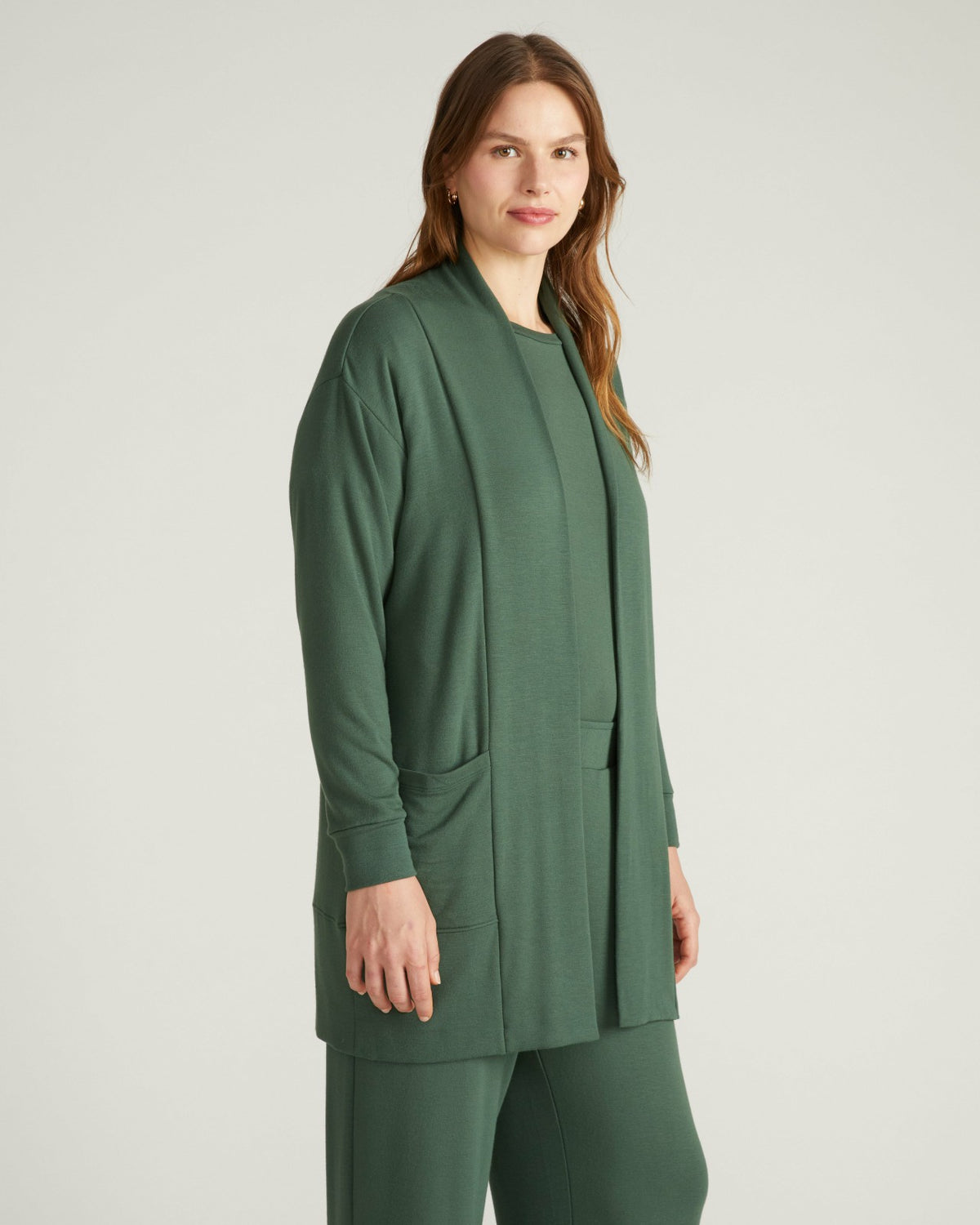 TravelKnit Minimalist Cardigan - Conifer | Universal Standard