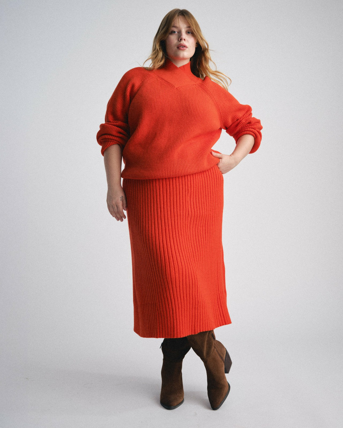 Arly Wrap Neck Sweater - Poppy | Universal Standard