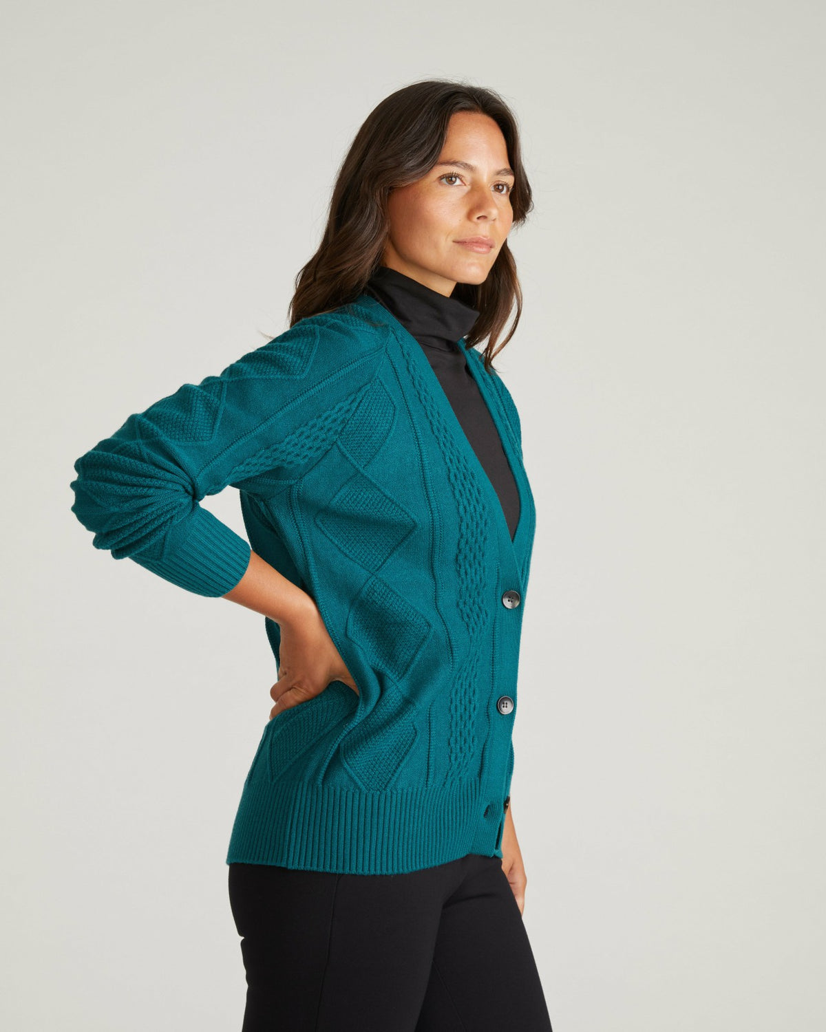 Cable Knit Cardigan - Botanic | Universal Standard