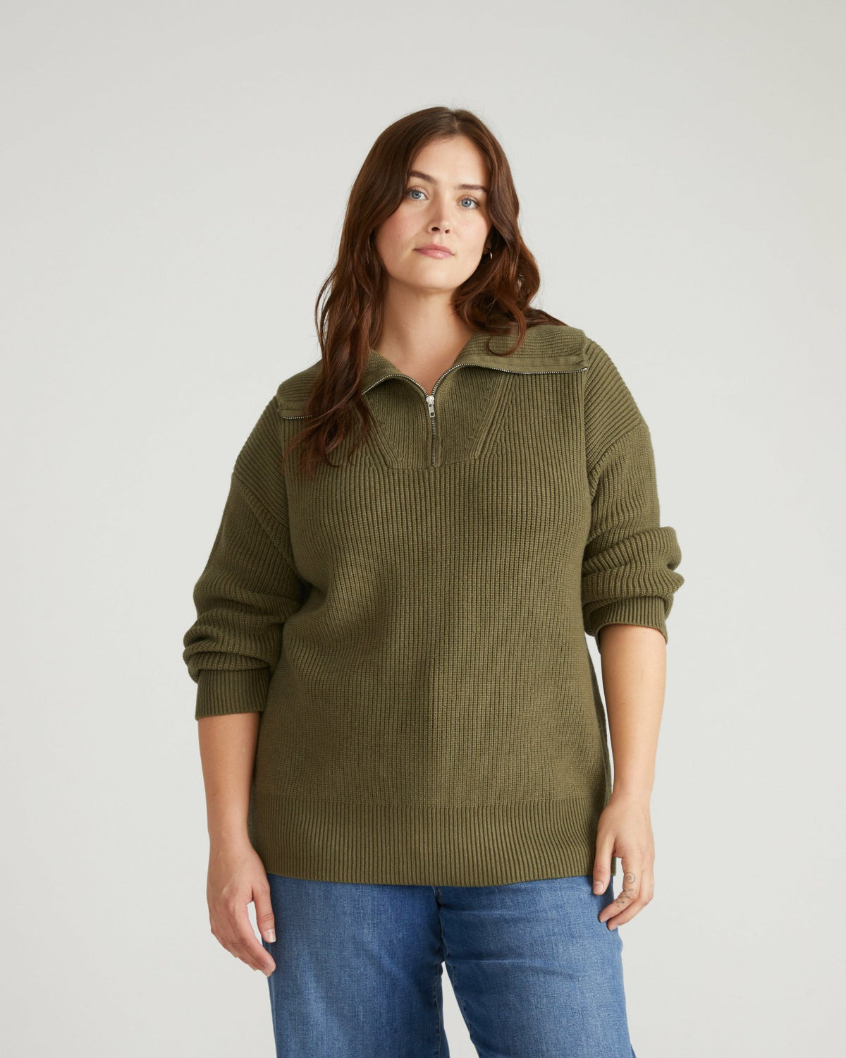 Brenda Zip Sweater - Camo | Universal Standard