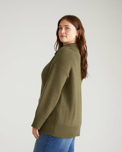 Brenda Zip Sweater - Camo | Universal Standard