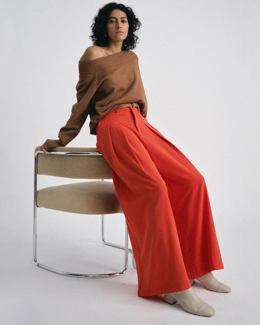 Noomi Cold Shoulder Sweater - Classic Camel | Universal Standard